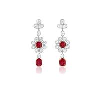 Gemdaia Rare Burmese Ruby Earrings