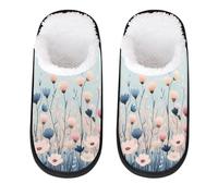 GeMeFv Beautiful Spring Flowers Women's Slippers Memory Foam Slipper Soft Cozy Plush Lined House Slipper Indoor Non-Slip Travel Slippers