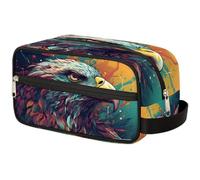 GeMeFv Eagle Head Toiletry Bag Hanging Cosmetic Bag Portable Travel Makeup Bag Large Capacity Shaving Bag for Men Women, Eagle Head, 10.5×4.4×5.3 in