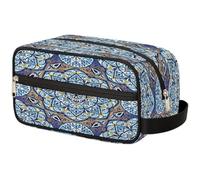 GeMeFv Ethnic Bohemian Mandala Floral Toiletry Bag Hanging Cosmetic Bag Portable Travel Makeup Bag Large Capacity Shaving Bag for Men Women, Ethnic Bohemian Mandala Floral, 10.5×4.4×5.3 in