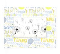 GeMeFv Tennis Racket 4x6 Picture Frame Sport Theme Wooden Photo Frames for Tabletop and Wall Display，Horizontal and Vertical Formats, Picture Frame Home & Office Decor