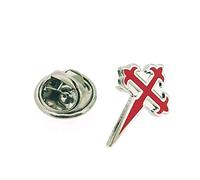 Gemelolandia Silver-Plated Santiago Cross Lapel Pin | Shirt Pin Brooch | Original Pins for Gift Ideas | Funny Gifts