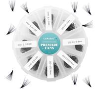 GEMERRY 20D Premade Volume Eyelash Extensions 500PCS Promade Loose Fans Mixed Tray Pre Made Fans Handmade Eyelash Extensions C Curl Premade Lash Fans Pointy Base(12D-0.07D-8-15mm)