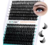 GEMERRY 280Pcs Individual Eyelashes Cluster Lashes D Curl 60D+80D 10-18mm