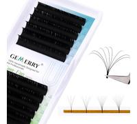 GEMERRY Easy Fan Lash Extensions D curl 0.07mm 8-14mm Mixed Tray | Noir Russian Volume Automatic Blooming Self Fanning Lashes Long Individual Volume 3D 4D 5D 6D 8D Lash Fan