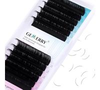 GEMERRY Individual Eyelash Extensions 1:1 Classic Lashes 15-20mm Mix D Curl 0.15 Black Silk Lashes Extra Long Knot Free