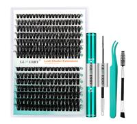GEMERRY Individual Eyelash Set 60D/80D Cluster Eyelashes 0.07D 10-18mm Clusters DIY False Eyelash Extension Kit