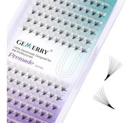 GEMERRY Pre Made Fan Eyelash Extensions 10D Fans 0.07mm D Curl 12mm 10D Cluster Eyelash Extension Premade Fans Volume Russian Individual Lashes Cluster Fan Lash Extensions(0.07-10D-D curl-12mm)