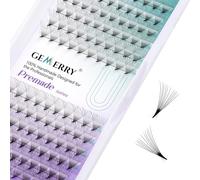 GEMERRY Premade Fans Eyelash Extensions Russian Volume Lashes 10D Cluster Short Stem D curl mixed Length 15-20mm thickness 0.07mm Middle Tape Premade Volume Easy Fan by (0.07-10D-D curl-15-20mm)