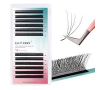 GEMERRY W 4D Premade Fan Lashes Extensions 0.07mm D Curl 10mm Eyelash Extensions Individual Noir Russian Volume Professional Single Thick Lash Tray (W-4D-d curl-10mm)
