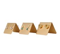 GemeShou 3pcs Gold earring stud organizer for women, Metal earring holders for selling, V shape Jewelry earring stands and displays for craft shows【Gold Metal Earring holder-small 3pcs 】