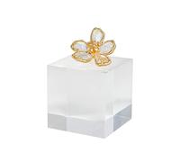 GemeShou Acrylic earring display risers for selling, Transparent jewelry display riser stand, clear ring riser tray for boutique store selling, Jewelry photo props【5 L x5 W x5 H cm】