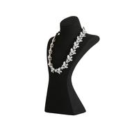 GemeShou Black necklace storage stand, Velvet jewelry hanger organizer, mannequin bust for selling, jewelry bust display stands【Black-Large height 30.5cm】