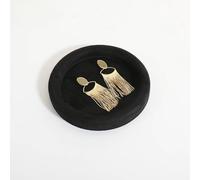 GemeShou Round Jewelry Organizer Plate, Top Microfiber Velvet Jewelry Display Tray, Empty Jewelry Showcase Tray for Necklaces, Bracelets, Rings, Earrings (Black-Small)