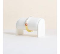 GemeShou White Bracelet storage organizer for boutique store, Velvet watch display stand for selling, Woman jewelry bangle holder for countertop home decor【Bracelet holder-White】