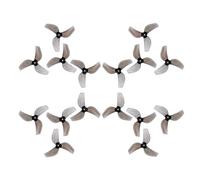 Gemfan 1219S 3-Blade FPV Propellers with 0.8 mm Center Hole for Micro Tiny Whoop FPV Racing Quadcopter (Clear Black, 16pcs - 8CW 8CCW)