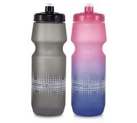 GEMFUL 2-Pack Leak-Proof Cycling Bottles 750ml, BPA-Free, Convenient for Cycling, Sports & Outdoor Activities, Durable & Lightweight(Grey/Pale Blue)