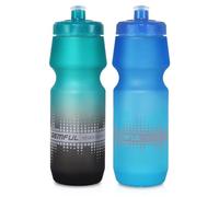 GEMFUL 750ml Cycling Water Bottles 2-Pack, Leak-Proof, BPA-Free, Ideal for Cycling, Sports & Outdoor Activities, Lightweight & Durable（Green Black/Blue Green）