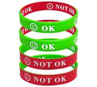 Gemi Emotions Resources for Children, Mental Health Bracelet Set of 4, Communication Aids, Non Verbal Communication Aids, Wrist Bands for Kids, Anger Management Toys Favours School Supplies