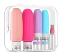 Gemice 16 Pack Travel Bottles for Toiletries, Large 6oz Leakproof Travel Containers for Toiletries, Silicone Refillable Travel Essentials Accessories with Travel Bag for Shampoo Conditioner