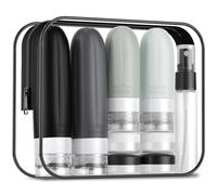 Gemice 16 Pack Travel Bottles Set, CAA Approved Leak Proof Silicone Squeezable Containers for Toiletries, Refillable Accessories 60ml 90ml for Conditioner, Shampoo, Lotion & Body Wash (BPA Free)