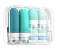 Gemice 16 Pack Travel Bottles Set, CAA Approved Leak Proof Silicone Squeezable Containers for Toiletries, Refillable Accessories 60ml 30ml for Conditioner, Shampoo, Lotion & Body Wash (BPA Free)