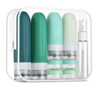 Gemice 16 Pack Travel Bottles Set, CAA Approved Leak Proof Silicone Squeezable Containers for Toiletries, Refillable Accessories 60ml 90ml for Conditioner, Shampoo, Lotion & Body Wash (BPA Free)
