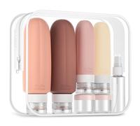 Gemice 16 Pack Travel Bottles Set, CAA Approved Leak Proof Silicone Squeezable Containers for Toiletries, Refillable Accessories 180ml 90ml for Conditioner, Shampoo, Lotion & Body Wash (BPA Free)