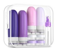 Gemice 16 Pack Travel Bottles Set, CAA Approved Leak Proof Silicone Squeezable Containers for Toiletries, Refillable Accessories 60ml 90ml for Conditioner, Shampoo, Lotion & Body Wash (BPA Free)