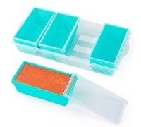 Gemice 4-Pack Silicone Soup Freezer Container Moulds with Lids and Base, Individual 2-Cup 500ml Portion Soup Cubes Freezer Tray for Food Storage Meal Prep Batch Cooking, Dishwasher Safe