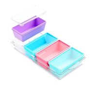 Gemice 4-Pack Silicone Soup Freezer Container Moulds with Lids and Base, Individual 2-Cup 500ml Portion Soup Cubes Freezer Tray for Food Storage Meal Prep Batch Cooking, Dishwasher Safe
