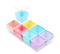 Gemice 8-Pack Silicone Soup Freezer Container Moulds with Lids and Base, Individual 1-Cup 250ml Portion Soup Cubes Freezer Tray for Food Storage Meal Prep Batch Cooking, Dishwasher Safe