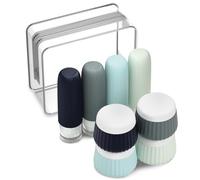 Gemice Travel Bottles - 8pcs TSA Approved Silicone Squeezable Toiletries Containers, 90ml, Leak Proof, Clear Bag
