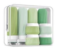 Gemice Travel Bottles for Toiletries 8 Pack, Travel Size Toiletries, CAA Approved Travel Size 90ml Containers, Travel Essentials with Clear Bag, Leak Proof Silicone Creams Jars