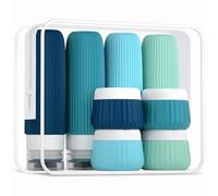 Gemice Travel Bottles for Toiletries 8 pcs Tsa Approved Travel Size Toiletries 90ml Travel Containers for Toiletries Silicone Cream Jars with Clear Bag Leak Proof Silicone Squeezable Travel Essentials