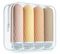 Gemice Travel Bottles for Toiletries, CAA Approved 90ml Silicone Travel Bottles, BPA Free Leak Proof Squeezable Travel Size Containers, Travel Accessories for Shampoo Conditioner Lotion (4 Pack)