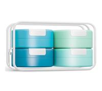 Gemice Travel Containers for Toiletries, Magnetic Travel Containers, TSA Approved Cream Jars with Toiletry Bag, Leak-proof Small 1oz Capsules Set with Multiple Labels for Organization (4 Pack)