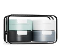 Gemice Travel Containers for Toiletries, Magnetic Travel Containers, TSA Approved Cream Jars with Toiletry Bag, Leak-proof Small 1oz Capsules Set with Multiple Labels for Organization (4 Pack)