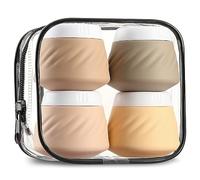 Gemice Travel Containers for Toiletries, Silicone Cream Jars TSA Approved Travel Size Containers with Clear Bag, Leak-Proof TravelAccessories with Lid for Cosmetic Face Body Hand Cream (4 Pack)