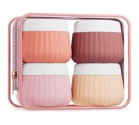 Gemice Travel Pots for Cream 4 pcs Travel Jars for Toiletries TSA Approved Toiletries Travel Size Containers for Toiletries Silicone Travel Jars with Clear Bag Leak Proof Travel Essentials(30ml)