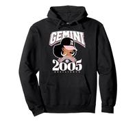 Gemini 2005 Melanated Skin Zodiac Traits Queen Diva Pullover Hoodie