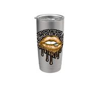 Gemini Babe Dripping Lips Zodiac Typography Stainless Steel Insulated Tumbler