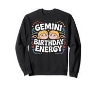 Gemini Birthday Energy Dual Sign Celebration Style Sweatshirt