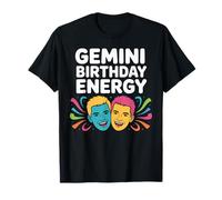 Gemini Birthday Energy Dual Sign Celebration Style T-Shirt