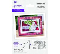 Gemini Christmas Frame Acrylic Stamp & Metal Die Set-Believe in The Magic, Silver, One Size