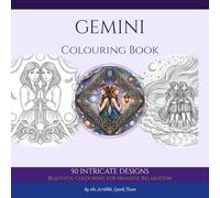 Gemini Colouring Book: 50 Celestial Designs for Adults: By the Scribble Spark Team