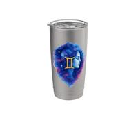 Gemini Cosmic Watercolor Graphic Stainless Steel Insulated Tumbler