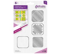 Gemini Die-Create-a-Card-Swirls Patchwork, Silver, Various