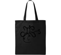 Gemini Horoscope Astrology Art Natural Ecological Cotton Tote Bag Black