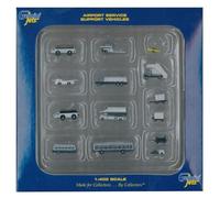 Gemini Jets Ground Airport Service Support Vehicles Accessories, 1:400 Scale, 14-Piece